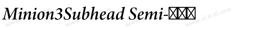 Minion3Subhead Semi字体转换